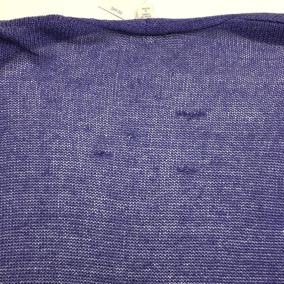 NEW J. Jill Women's Purple Cardigan Linen Blend Long Sleeve Open Front size PS - Picture 5 of 10